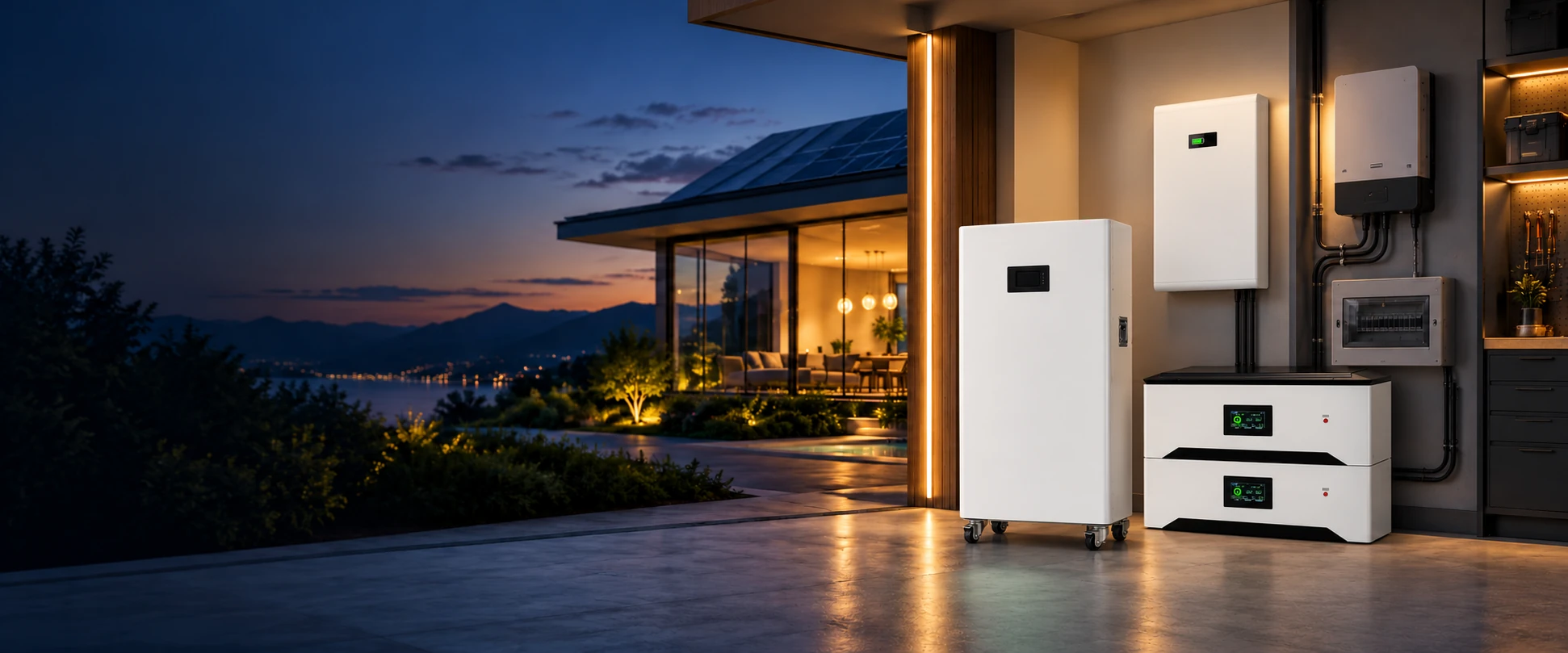 Residential solar energy storage installation with Yimu Energy home battery formats