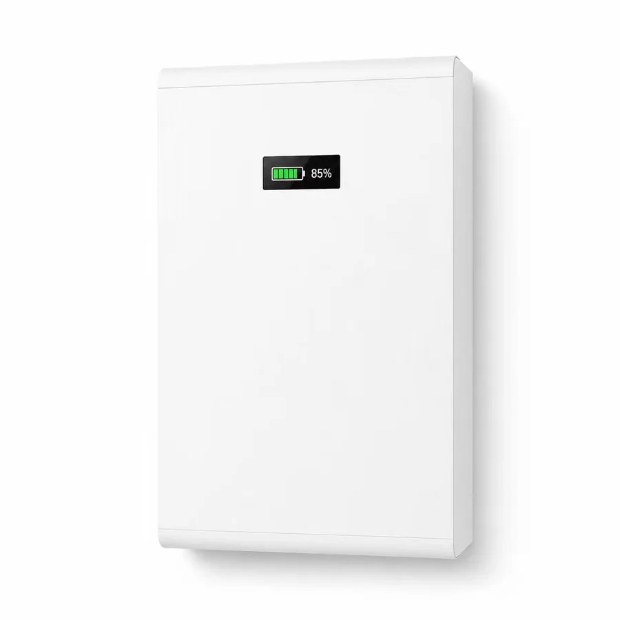 Yimu Energy wall-mounted LiFePO4 home battery front view